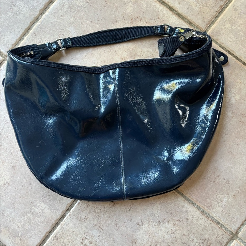 GAP Metallic Shine Dark Navy Hobo Bag